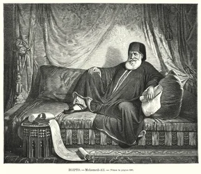 Muhammad Ali, ottomansk vicekung av Egypten (litho)