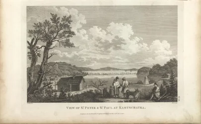 Utsikt över hamnen i Petropavlovsk, 1780-talet.