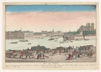 Utsikt över staden Paris sett från Quai de Miramion Vue de Paris (titel på objekt)