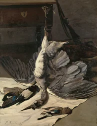 Stilleben med häger, 1867