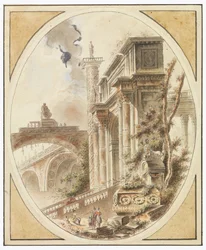 Fantasi om en arkitektonisk ruin