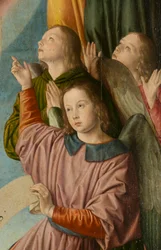 Änglar, detalj. Triptyk av Moulins mästare