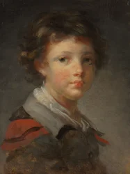 En pojke i en rödfodrad mantel, 1780-talet