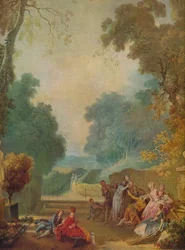 En lek med heta händer, omkring 1775-1780