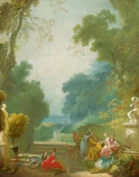En lek blindbock, ca 1775-1780