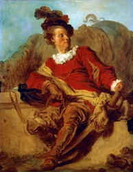 Abbot of Saint-Non, klädd i spansk stil, av Jean Honore Fragonard (1732-1806)