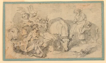 Teckning, orientalisk scen, ca 1770