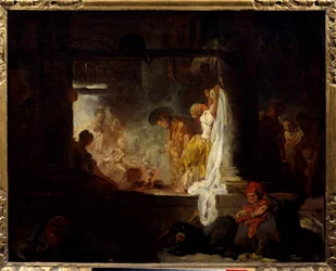 Les blechisseuses Målning av Jean Honore Fragonard