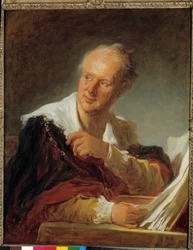 Porträtt av Denis Diderot (1713-1784) Författare Målning av Jean Honore Fragonard (1732-1806) 1700-talets sön. 0,81 x 0,65 m
