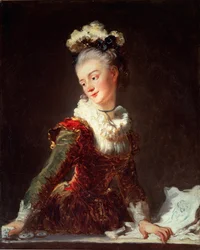 Porträtt av Marie Madeleine Guimard, operans första dansare, cirka 1769 (olja på duk)