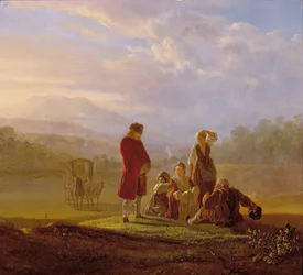 Voltaire samtalar med bönderna i Ferney