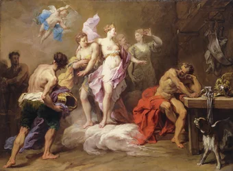 Venus beställer vapen från Vulcan för Aeneas,