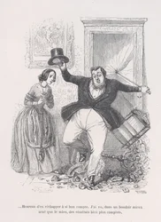 ...Glad att komma undan så billigt. från Människolivets små elände, 1843.