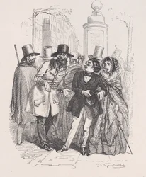Man skulle kunna skylla på dig i tre år om du tappade hatten. från Lilla M..., 1843.
