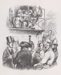 Orangutanger från The Complete Works of Béranger, 1836.