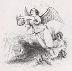 The Exiled Angel från The Complete Works of Béranger, 1836.