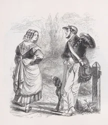 The Hunter and the Milkmaid från The Complete Works of Béranger, 1836.