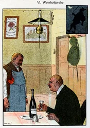 Viobles upprätthåller (bilder av Vooss); Le Vin aspaklarna