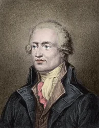Porträtt av Marie Jean Antoine Nicolas de Caritat, Marquis de Condorcet (1743 - 1794) Graverad av Jean Jacques Frilley (1797-a1850)