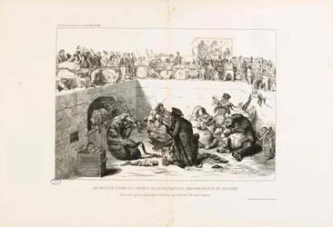 Människorna levererade till vampyrskatterna. Från La Caricature, 1833.
