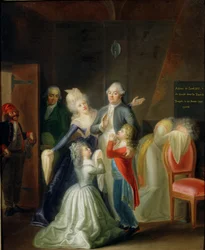 Farväl till Ludvig XVI av hans familj i templet, 20 januari 1793