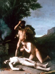 Adam och Eva finner Abels kropp, 1858