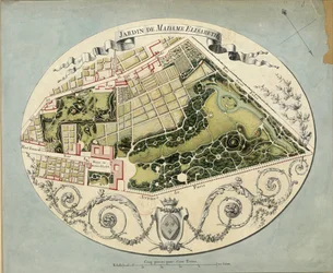 Plan över Montreuil Estate av Madame Elisabeth, 1788