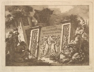 Frontispice, från Recueil de Compositions par Lagrenée Le Jeune Collection of Compositio..., 1782.