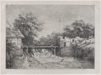 Vattenkvarnen, efter en målning av Ruisdaël, 1782.