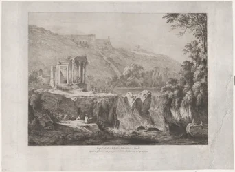Utsikt över Temple of the Tiburtine Sibyl, 1809.