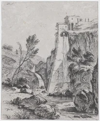 Vattenfall efter Breenberg, 1764.