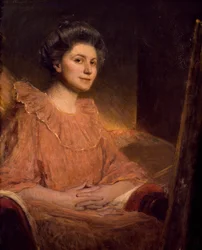 Porträtt av Angele Delasalle, av Jean Joseph Benjamin Constant (1845-1902)