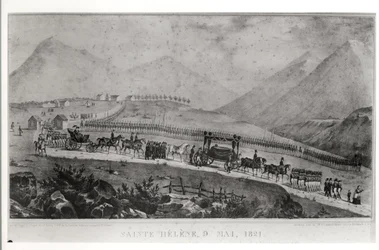 Napoleon Bonapartes (1769-1821) begravelsescortege i Saint Helena, 9. maj 1821 sverige