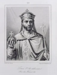 Ludvig I den "fromme" (778-840) tysk-romersk kejsare, graverad av Blanchard
