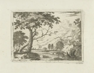 Berglandskap med en flod