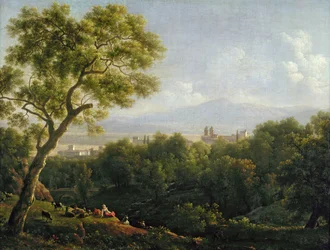 Utsikt över Frascati (olja på duk)