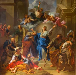 Franska: La Visitation de la Vierge (Le Magnificat) Visitation de la Vierge av Jean Jouvenet