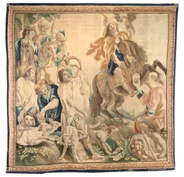 Brysseltapet från en uppsättning om sex, ca 1650 (ull & siden)