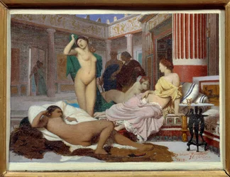 Grekisk interiör. Målning av Jean Leon Gerome (1824-1904)