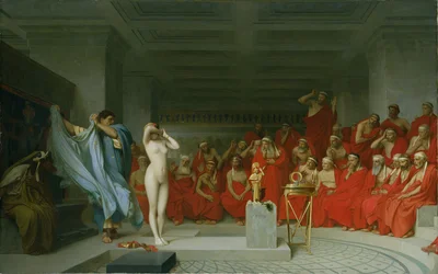 Phryne före areopagus