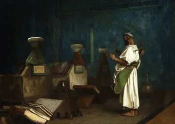Bön vid sultanens grav; Le Tombeau des Kalifes a Brousse, 1878