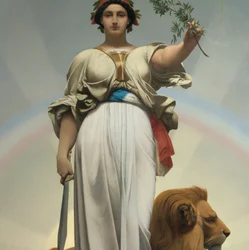 Republiken av Gerome Jean Leon (1824 - 1904) (allegori - 1848); Lilas rådhus