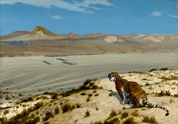 Tiger on the Watch, ca 1888 (olja på duk)