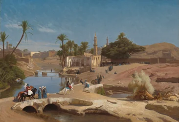 Vy över Medinet El-Fayoum, ca 1868-1870