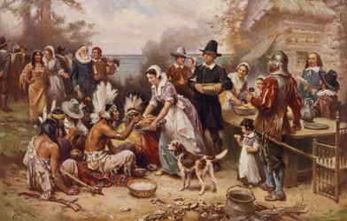 Den första Thanksgiving 1621, cirka 1932