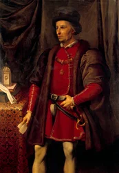 Porträtt av Ludvig XI, kung av Frankrike (1423 - 1483). Målning av Jean Leonard Lugardon (1801 - 1884)