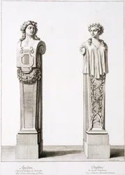 Byster av Apollo och Daphne av Louis Lerambert i Versailles, 1674