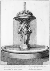 Design för en fontän, 1673