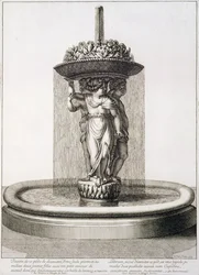 Design för en fontän, 1673