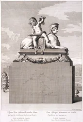 Figur av en sfinx i Versailles, 1676